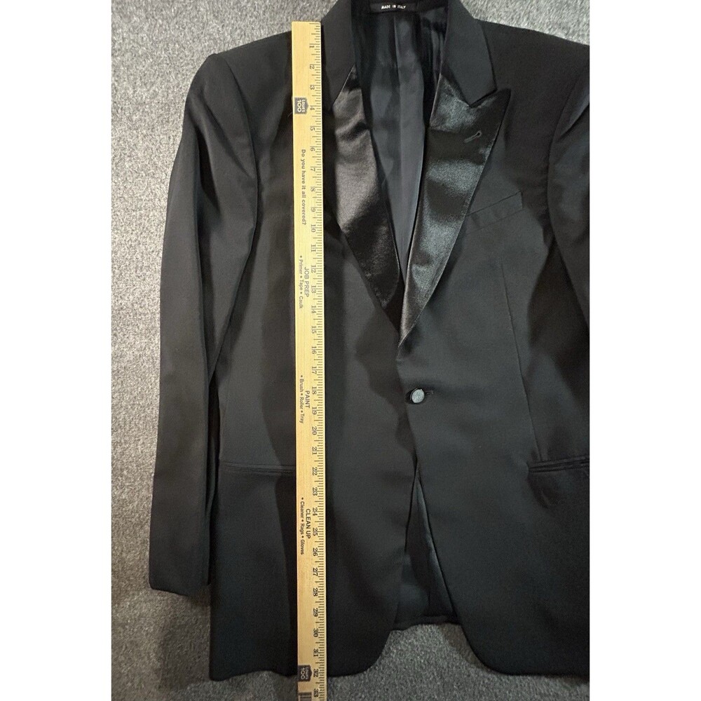 Armani Collezioni 42 R Tailored Fit Wool 1 Button Black Tuxedo Blazer Sport Coat - Picture 15 of 16